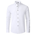 Stretch Wrinkle-Resistant Slim Fit Dress Shirt for Men