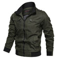 Military Green Lightweight Fitted Multi Pocket Jacket for Men | Spring Wear