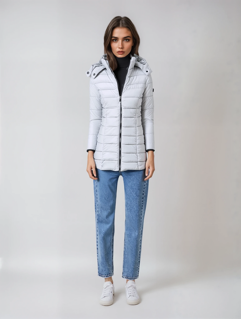 Women's Winter Jacket | Quilted with Removable Hood