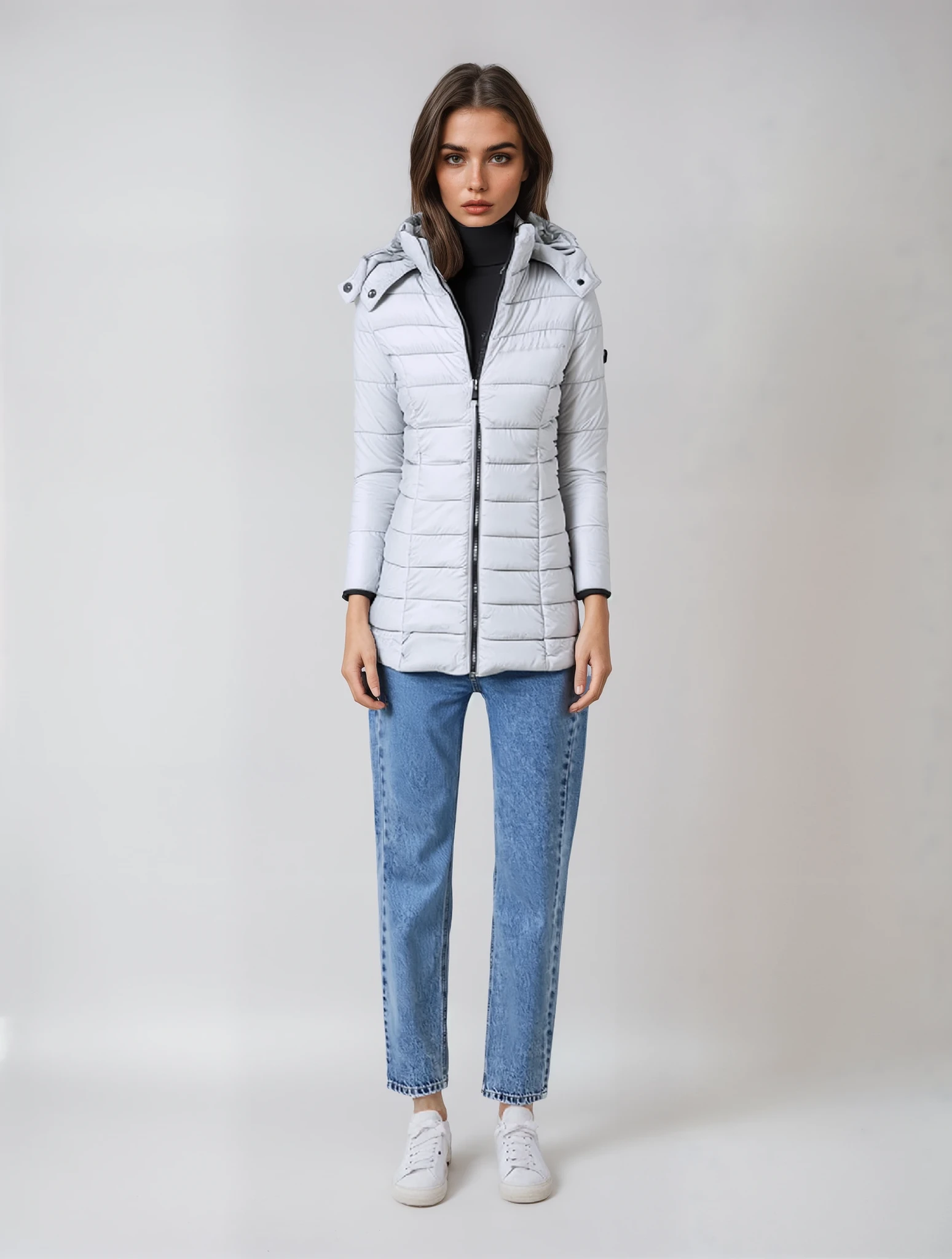 Women's Winter Jacket | Quilted with Removable Hood