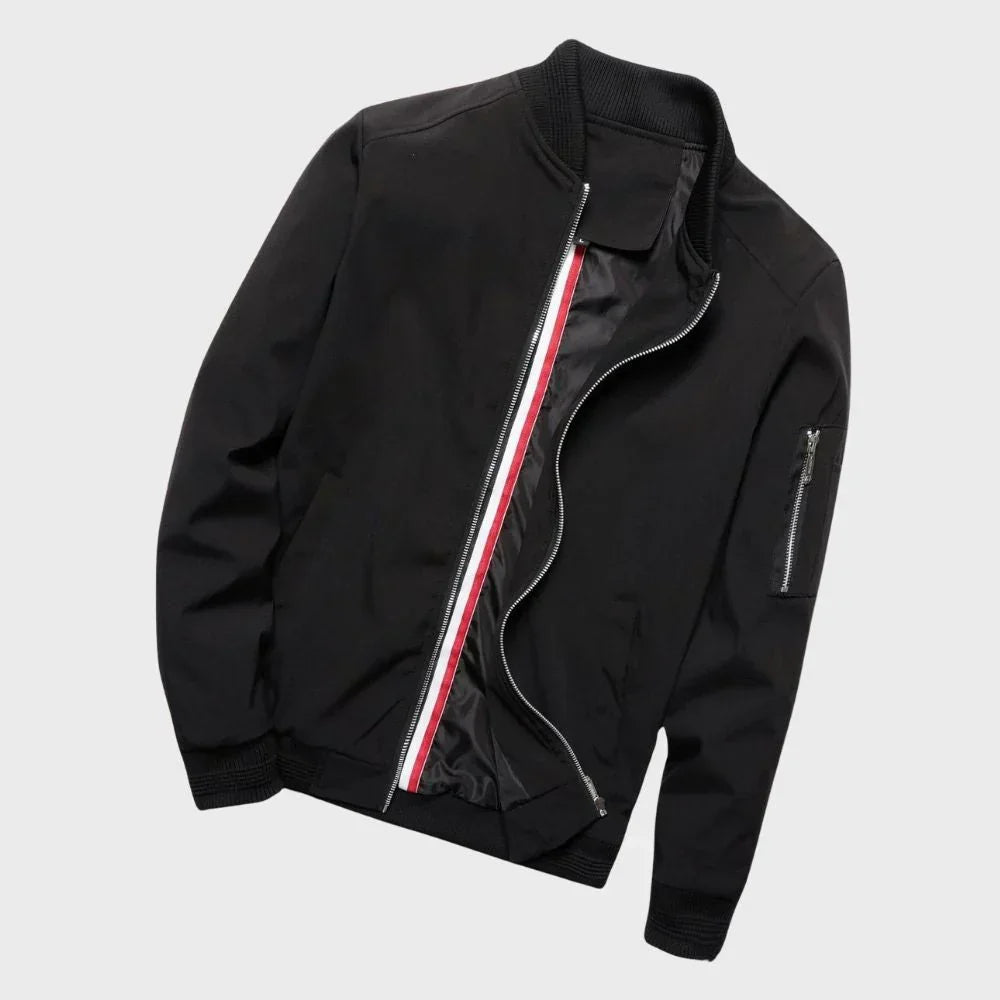 Men's Bomber Jacket | Casual Zipper Long Sleeve