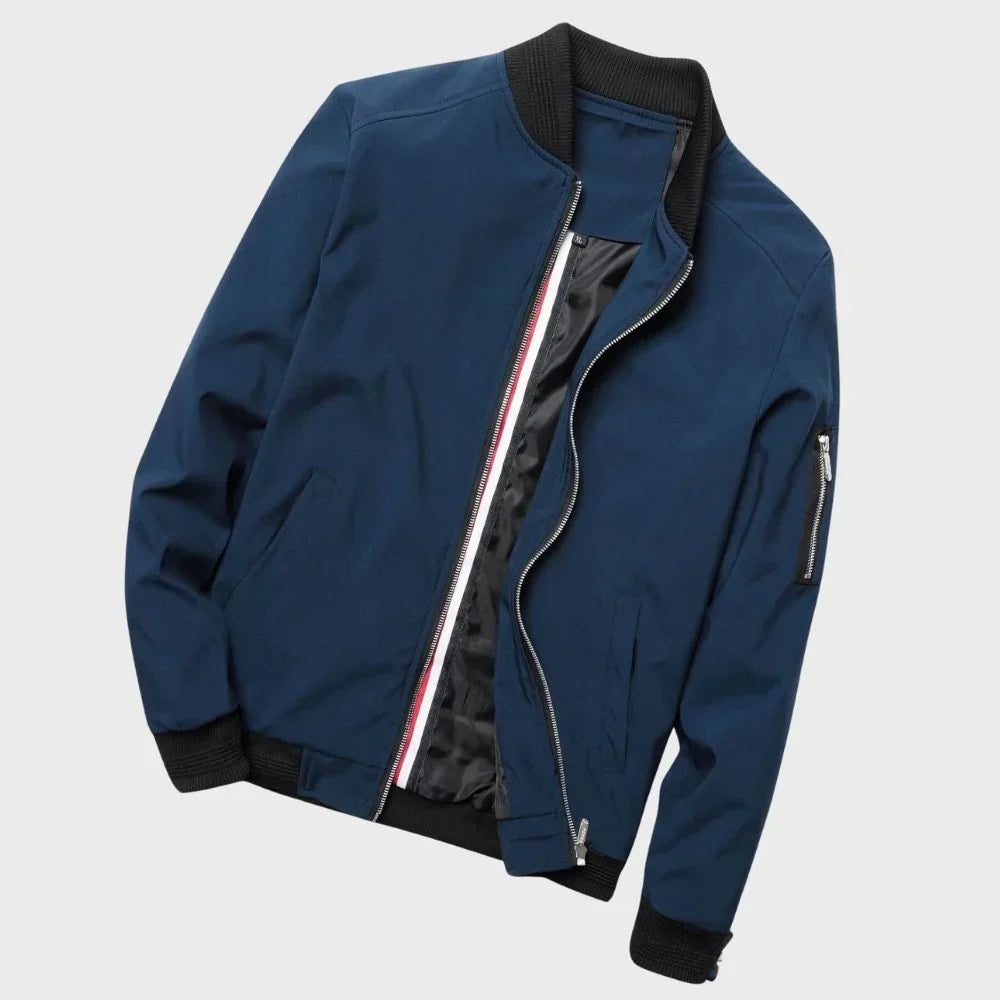 Men's Bomber Jacket | Casual Zipper Long Sleeve