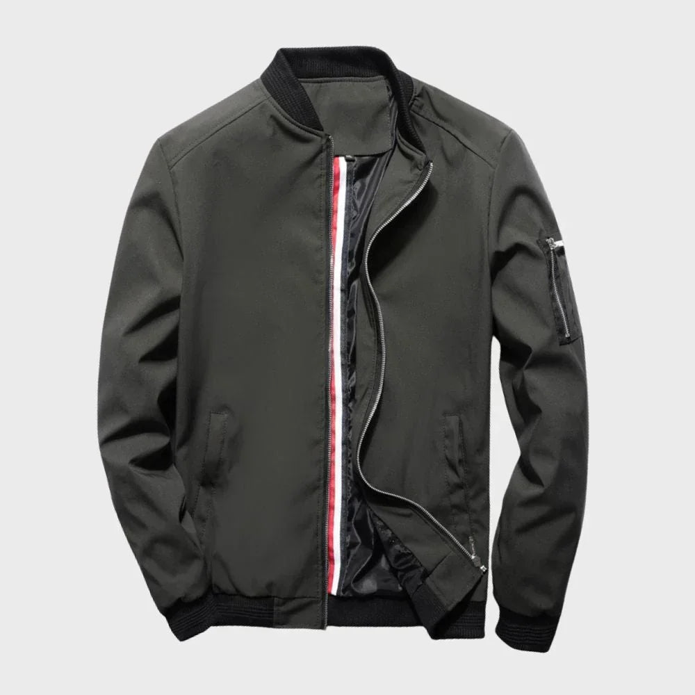 Men's Bomber Jacket | Casual Zipper Long Sleeve