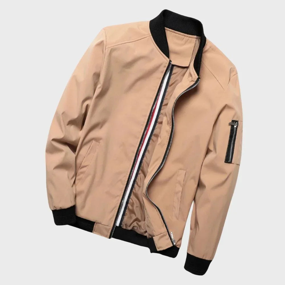 Men's Bomber Jacket | Casual Zipper Long Sleeve