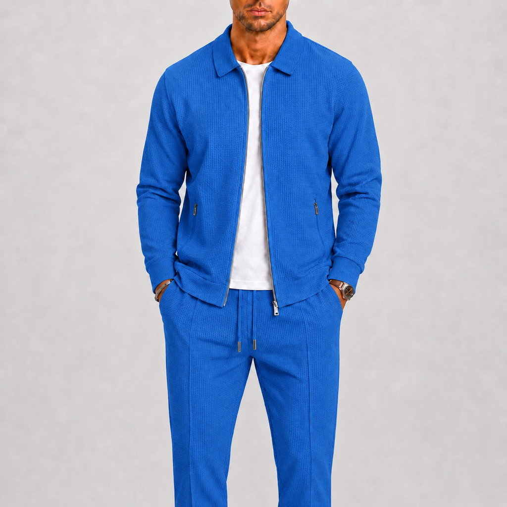 Zip Jacket and Pants Tracksuit Set for Men | Two Piece Set