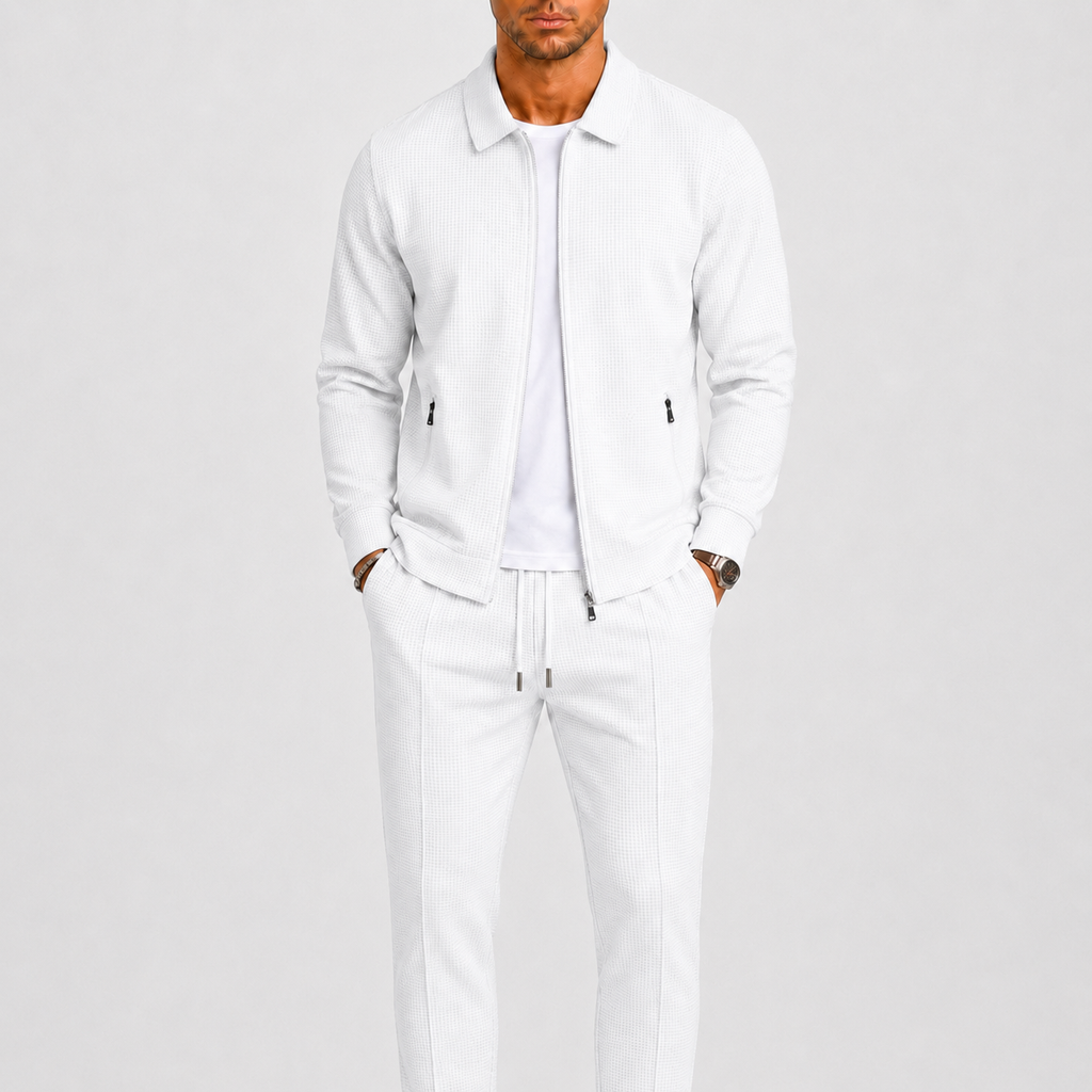 Zip Jacket and Pants Tracksuit Set for Men | Two Piece Set