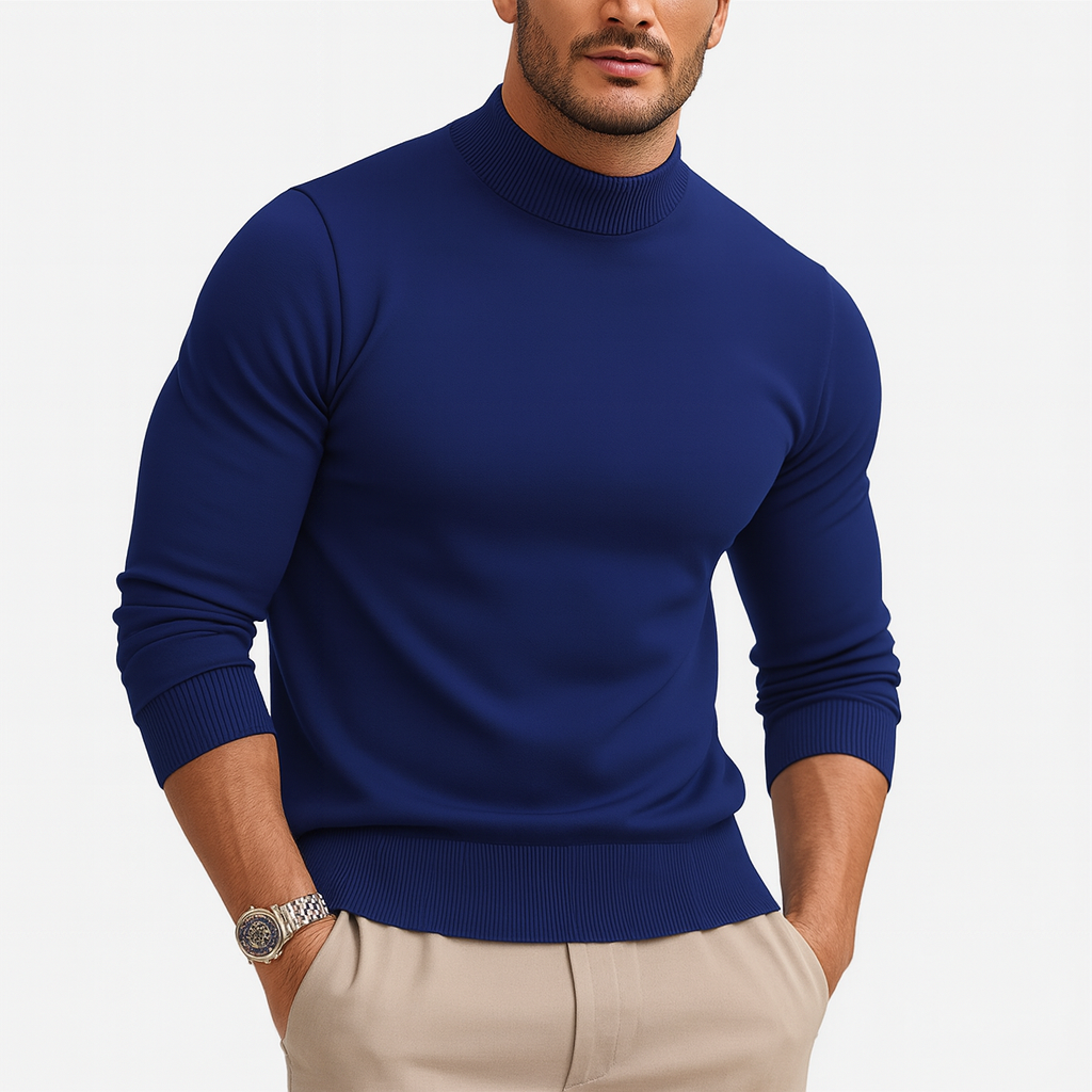 Men's Sweater | Turtleneck Fitted Cut Long Sleeve Design