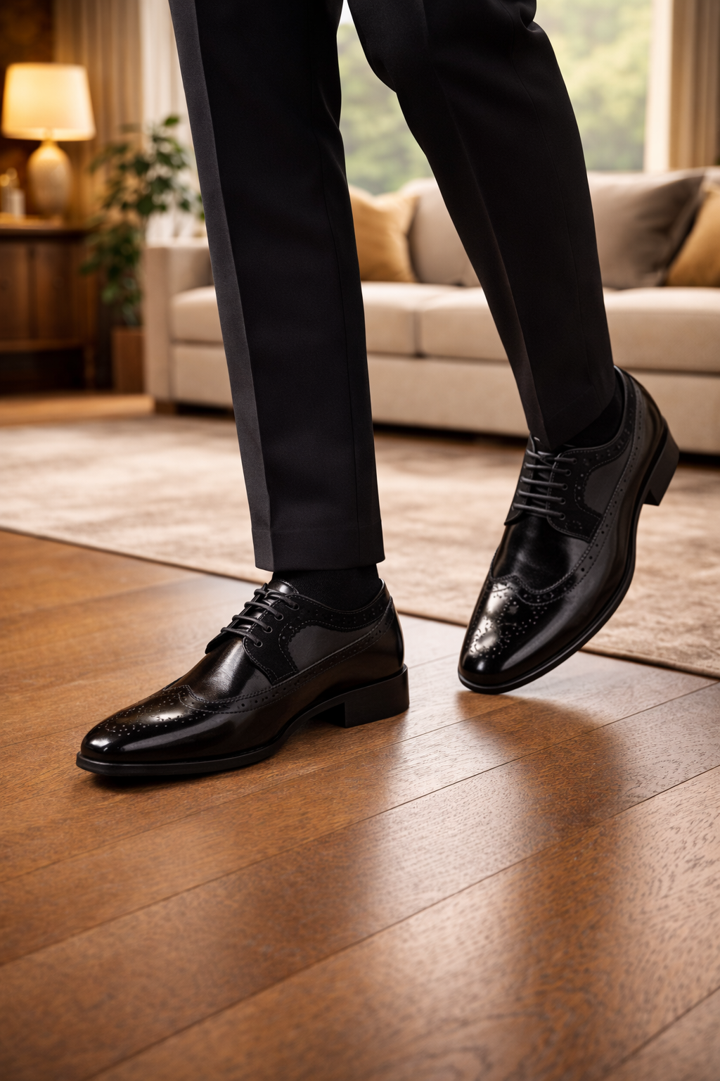 Leather Brogue Oxford Dress Shoes for Men | Formal Occasion Business Wear