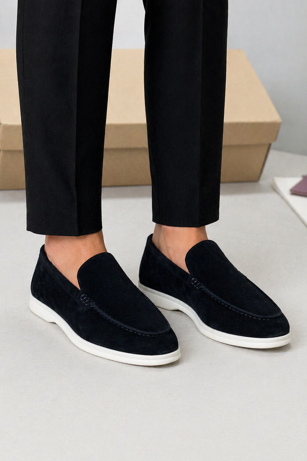 Suede Slip On Loafers for Men | Low Cut Rubber Sole Work and Casual Wear