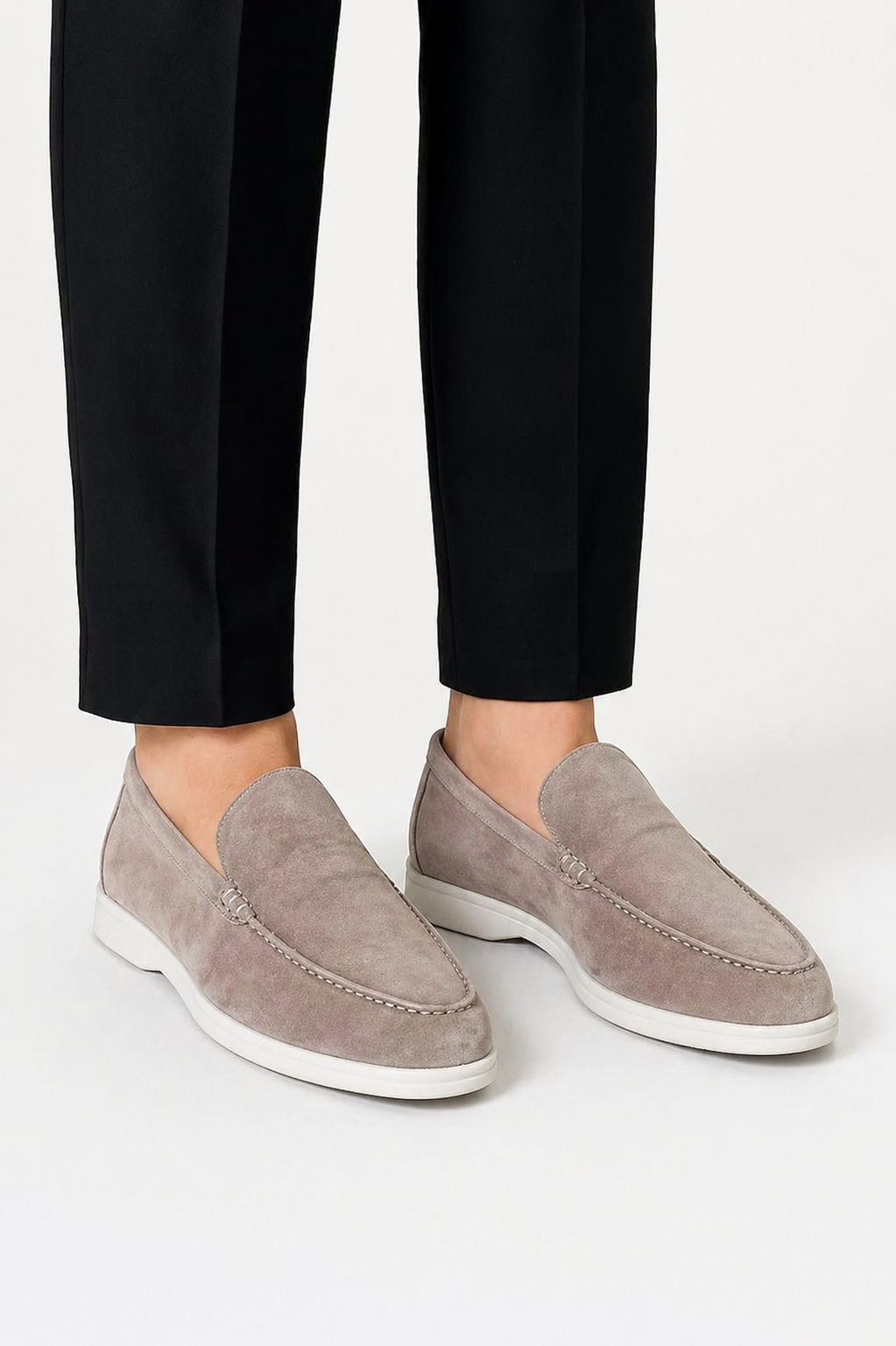 Suede Slip On Loafers for Men | Low Cut Rubber Sole Work and Casual Wear