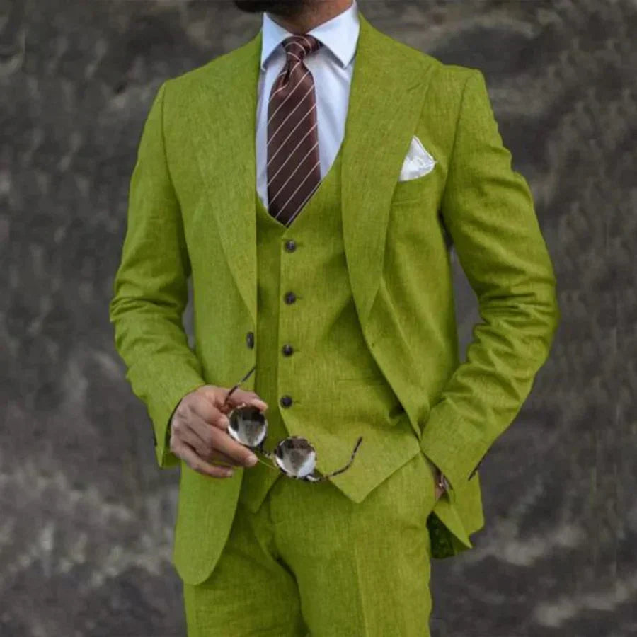 Tailored Slim Fit Three Piece Blazer Waistcoat Suit for Men | Formal Wear
