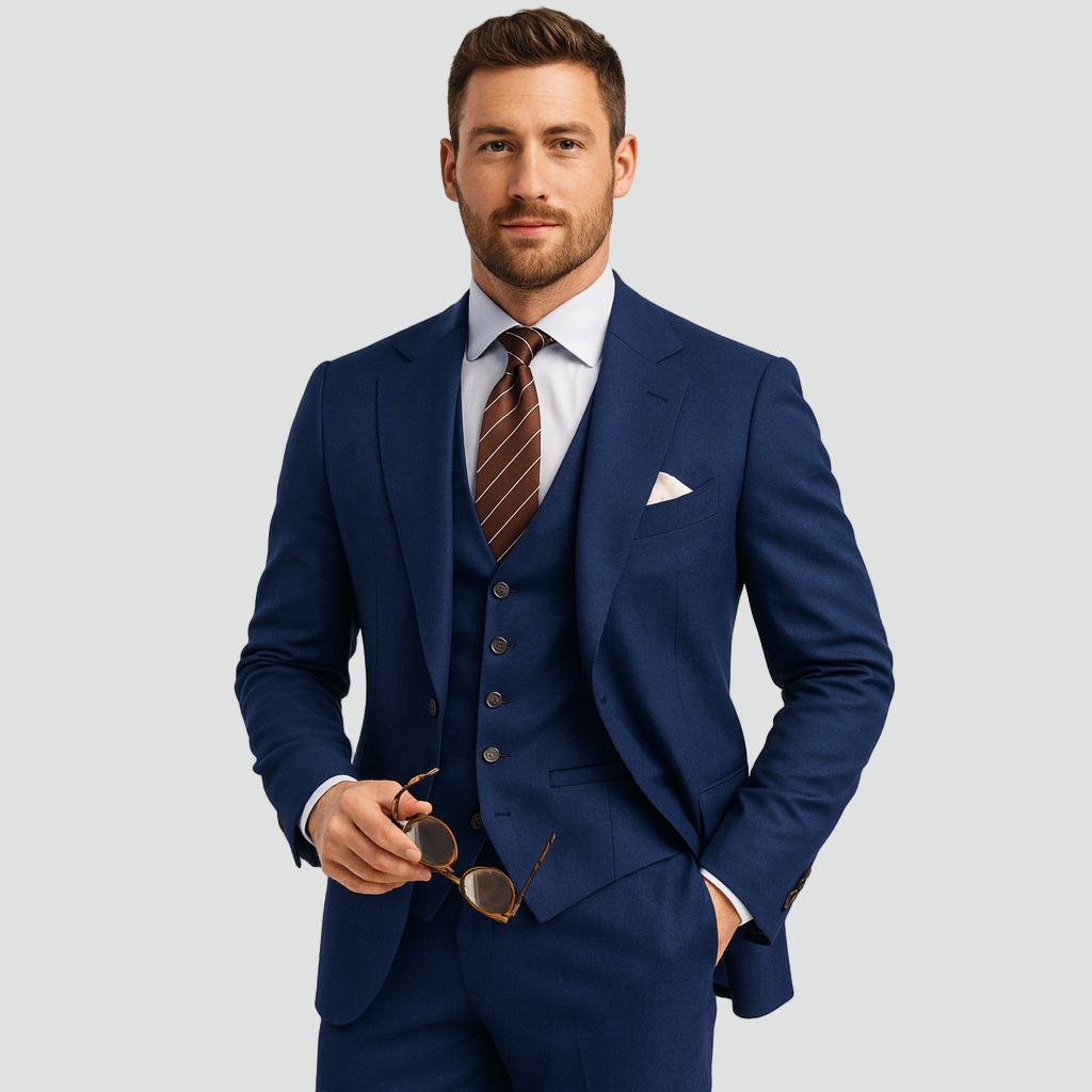 Tailored Slim Fit Three Piece Blazer Waistcoat Suit for Men | Formal Wear