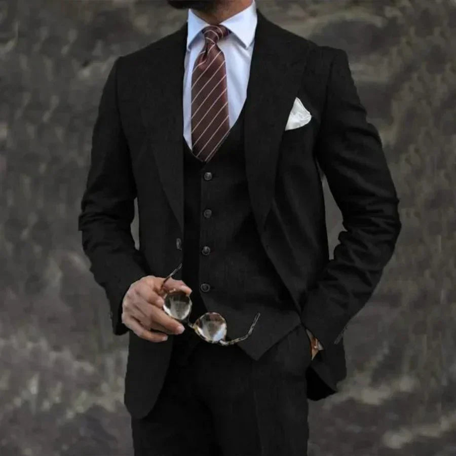 Tailored Slim Fit Three Piece Blazer Waistcoat Suit for Men | Formal Wear