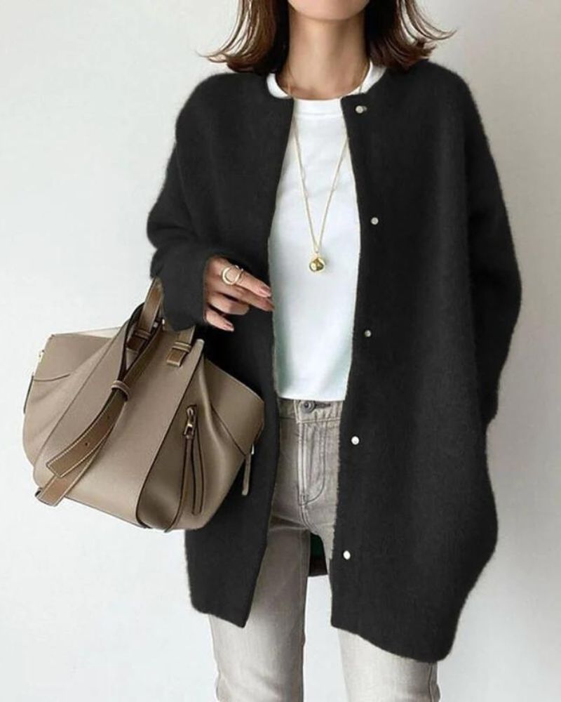 Women's Cardigan Sweater – Elegant Open-Front Sweater for Fall and Winter