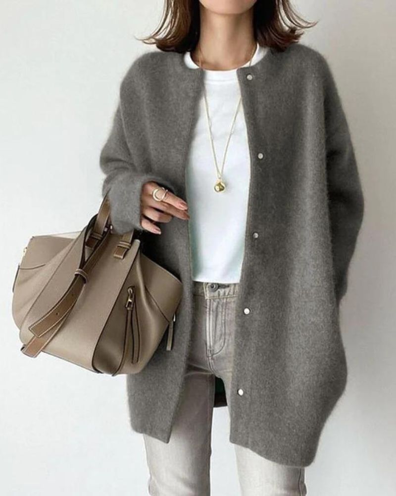 Women's Cardigan Sweater – Elegant Open-Front Sweater for Fall and Winter