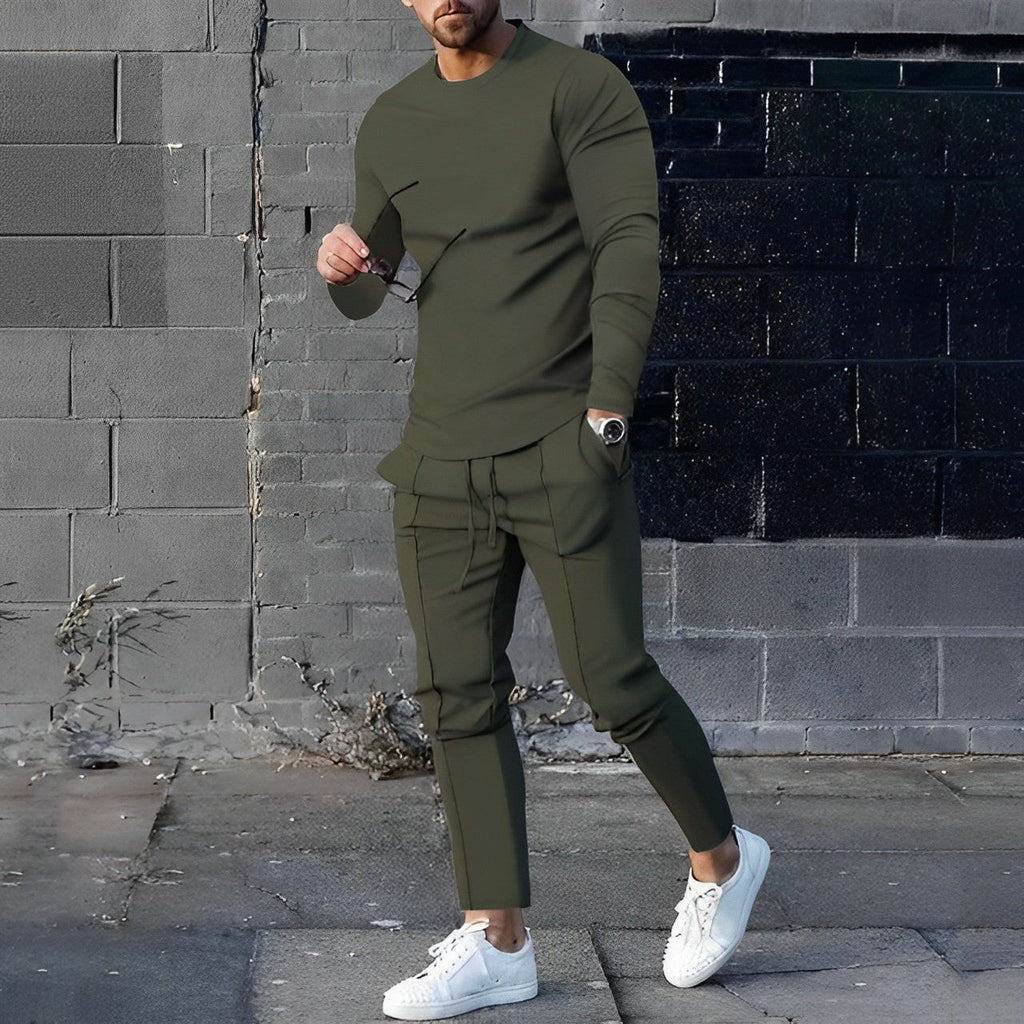 Lightweight Breathable Elastic Waist Two Piece Set for Men | Weekend Wear
