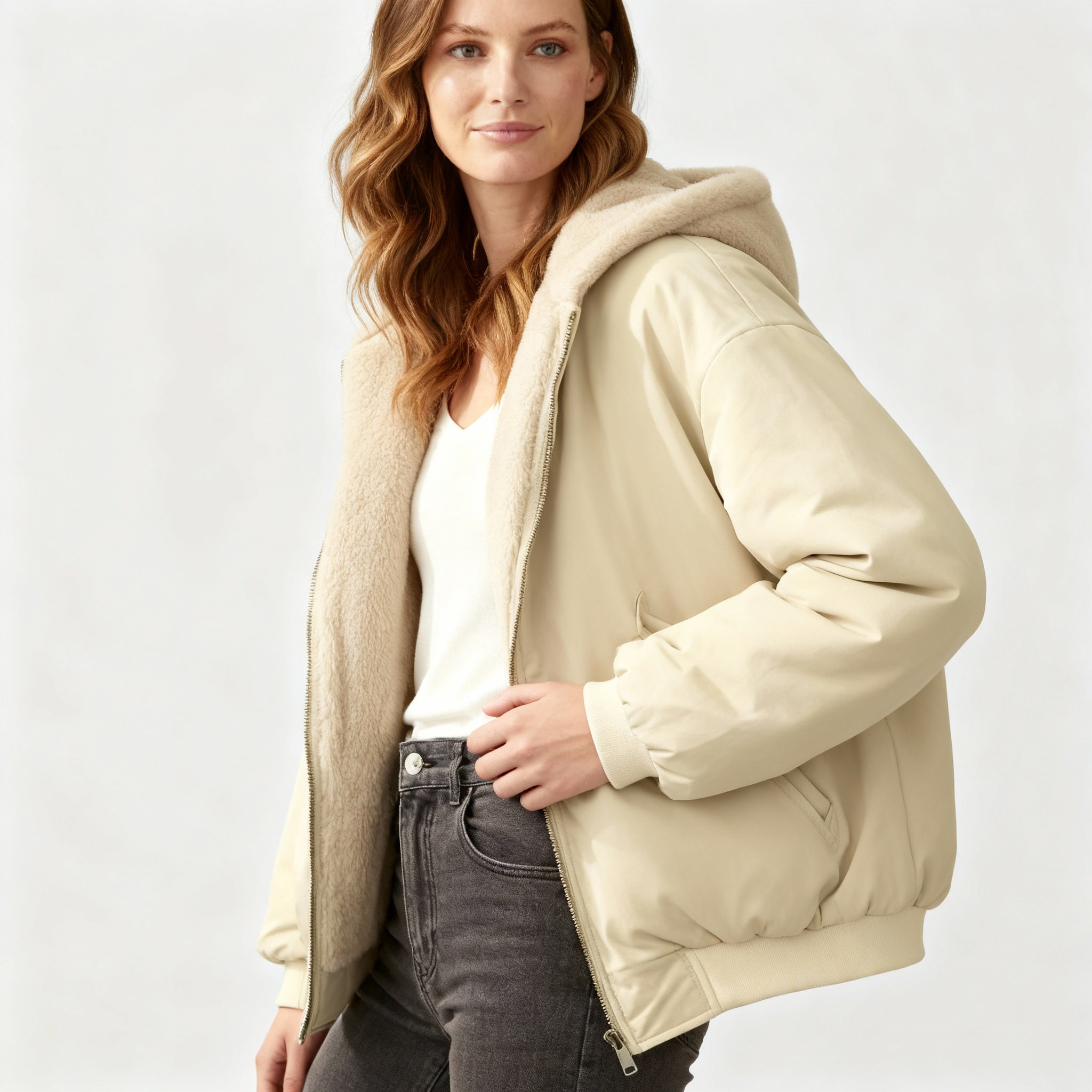Women's Winter Jacket | Oversized Cut with Inner Insulation