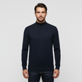 Knit Crew Neck Long Sleeve Pullover Sweater with Ribbed Cuffs for Men