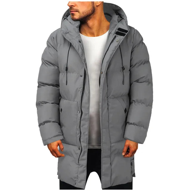 Men's Winter Jacket | Long Length with Detachable Hood