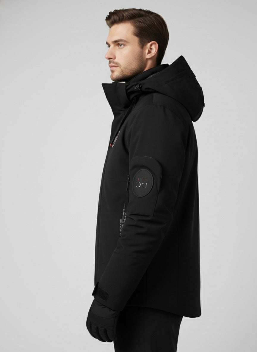 Waterproof Zip Front Outdoor Jacket with Detachable Hood for Men | Hiking Wear