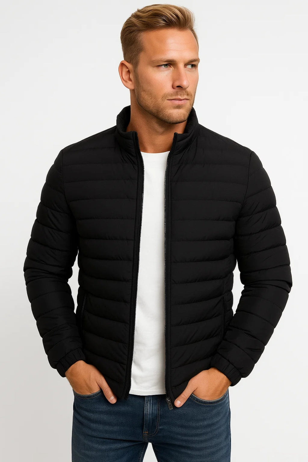 Men's Jacket | Lightweight Quilted with Elastic Cuffs