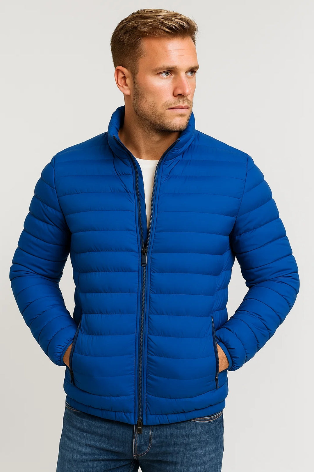 Men's Jacket | Lightweight Quilted with Elastic Cuffs