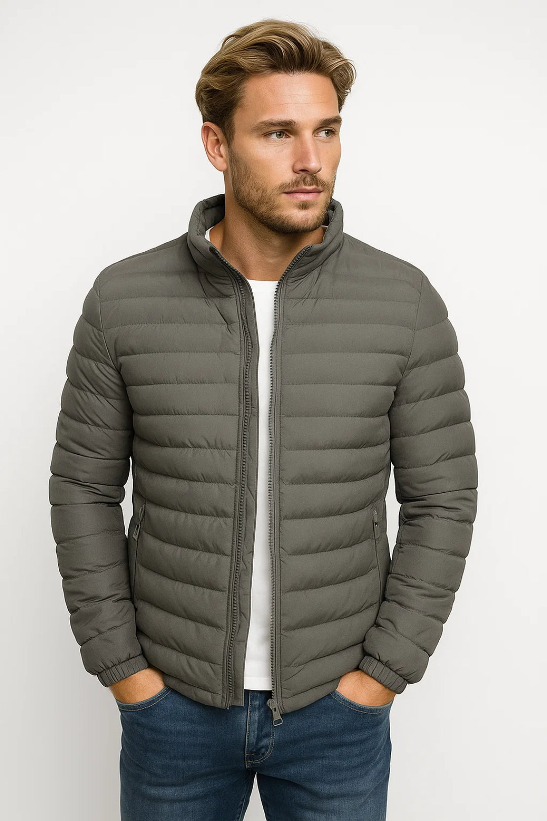Men's Jacket | Lightweight Quilted with Elastic Cuffs