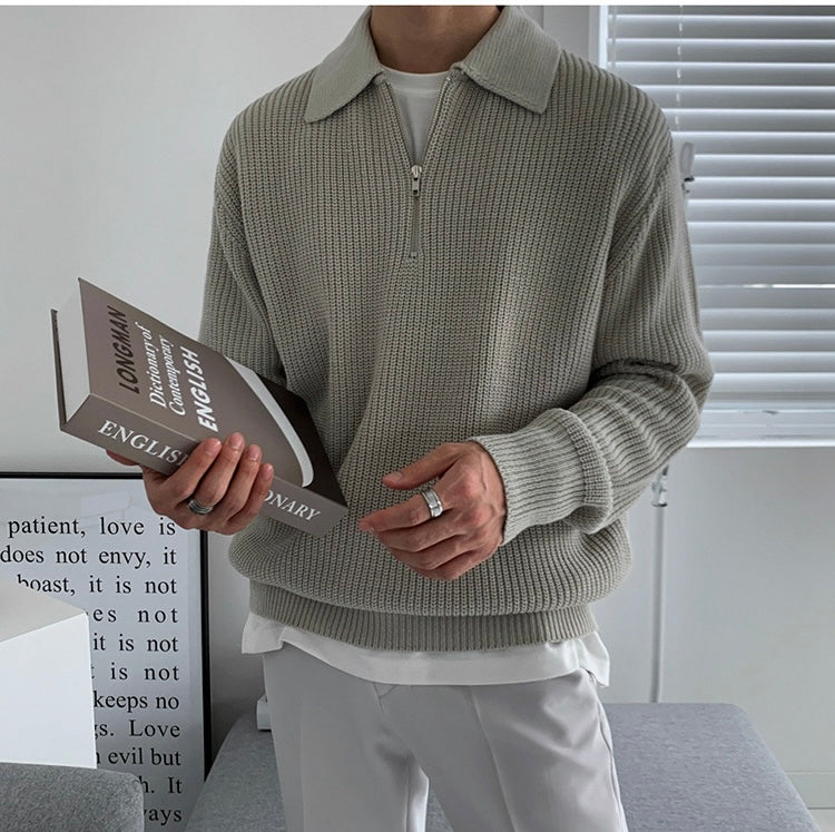 Men's Sweater | Zip-Up Regular Fit with Long Sleeves