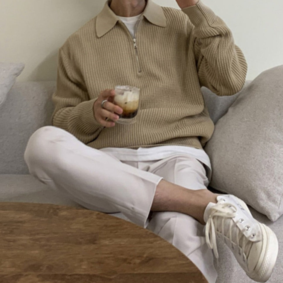 Men's Sweater | Zip-Up Regular Fit with Long Sleeves