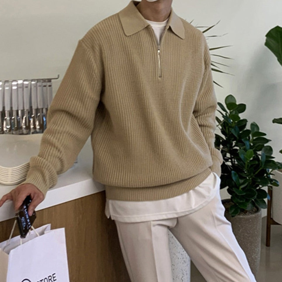 Men's Sweater | Zip-Up Regular Fit with Long Sleeves