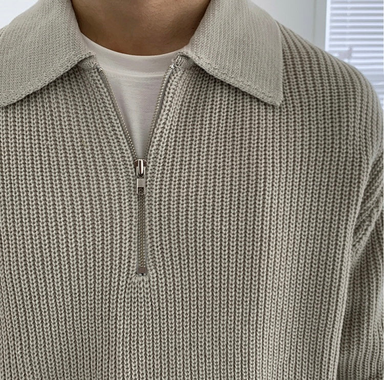 Men's Sweater | Zip-Up Regular Fit with Long Sleeves