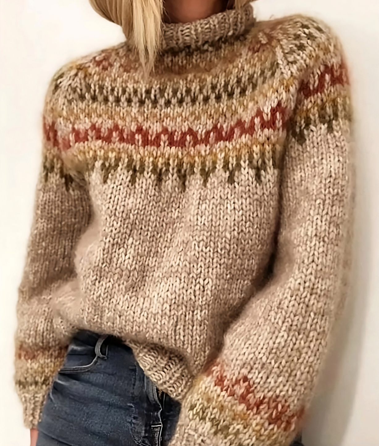 Women’s Sweater | High Collar Turtleneck Cut