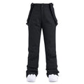 Wide Leg Straight Fit Winter Outdoor Pants with Adjustable Suspenders for Women