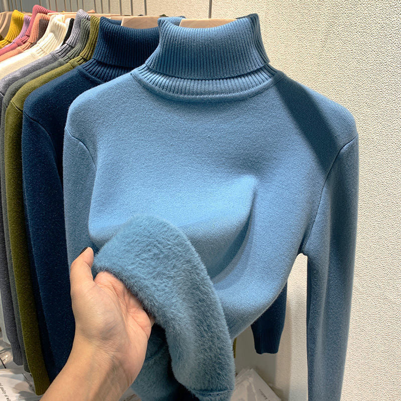 Women's Turtleneck | Comfortable Cut with Warm Lining and Long Sleeves