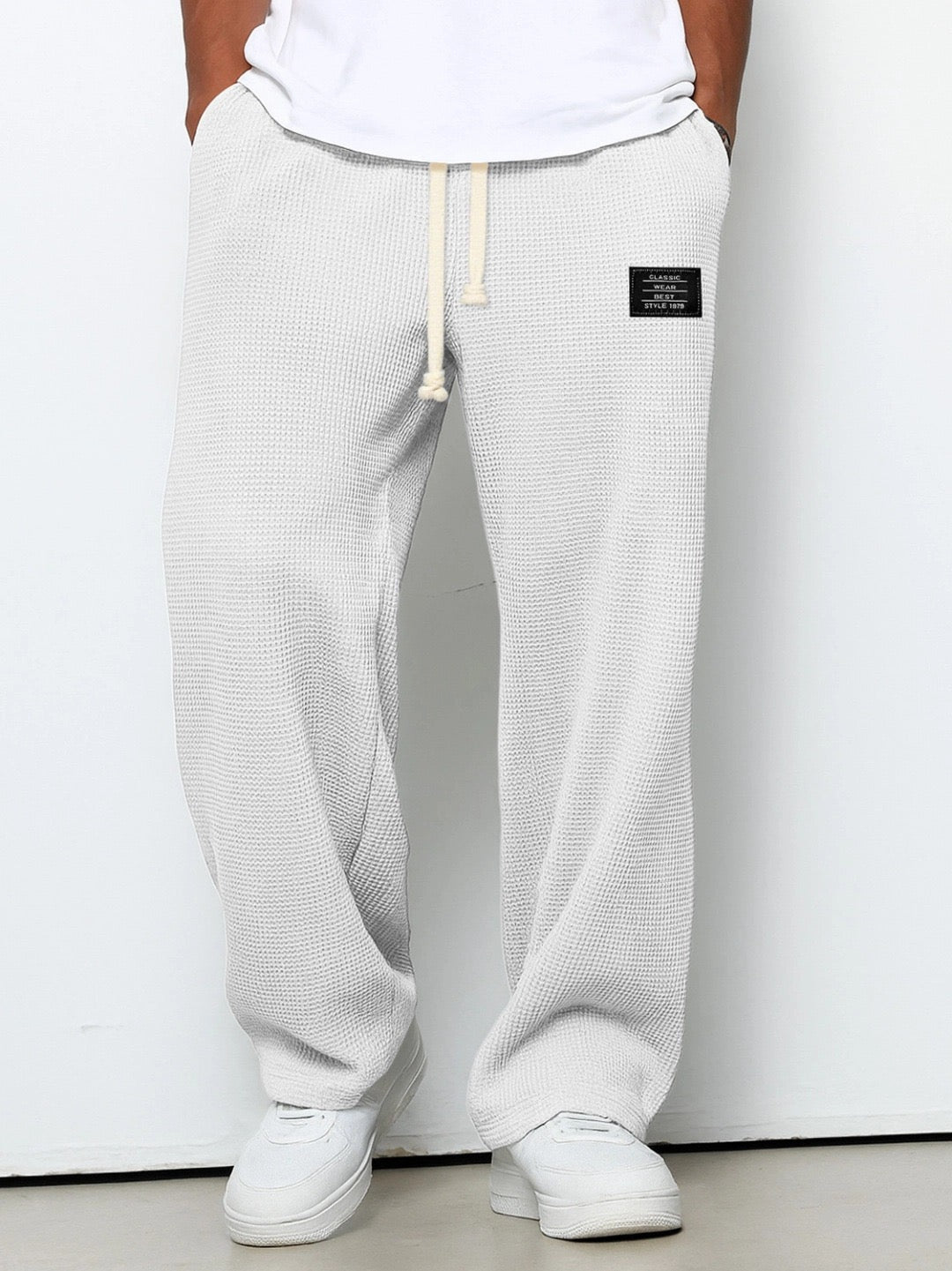 Breathable Relaxed Fit Adjustable Waist Casual Pants for Men | Everyday Wear