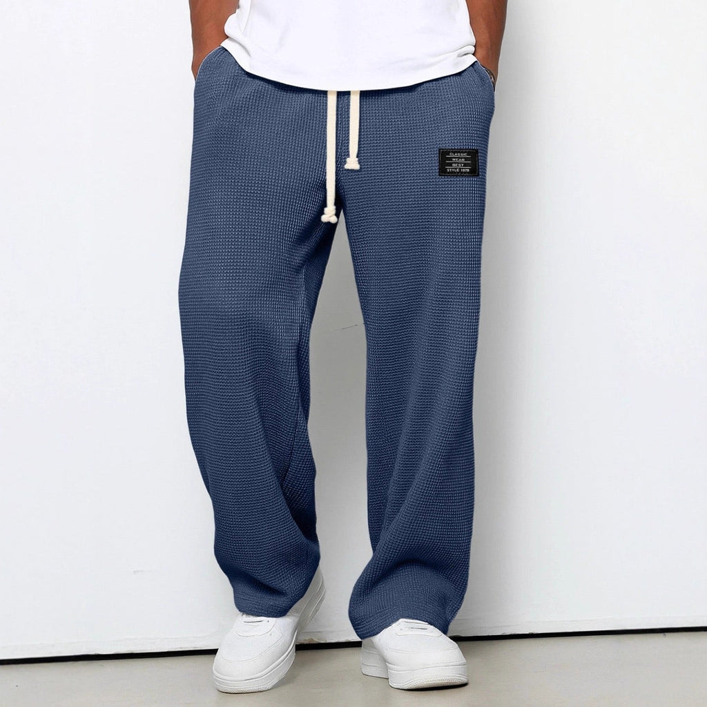 Breathable Relaxed Fit Adjustable Waist Casual Pants for Men | Everyday Wear