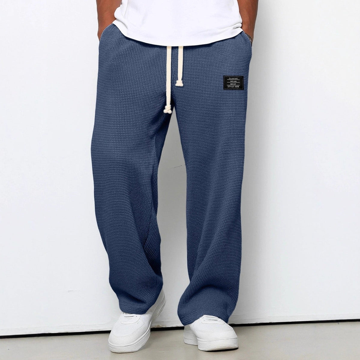 Breathable Relaxed Fit Adjustable Waist Casual Pants for Men | Everyday Wear