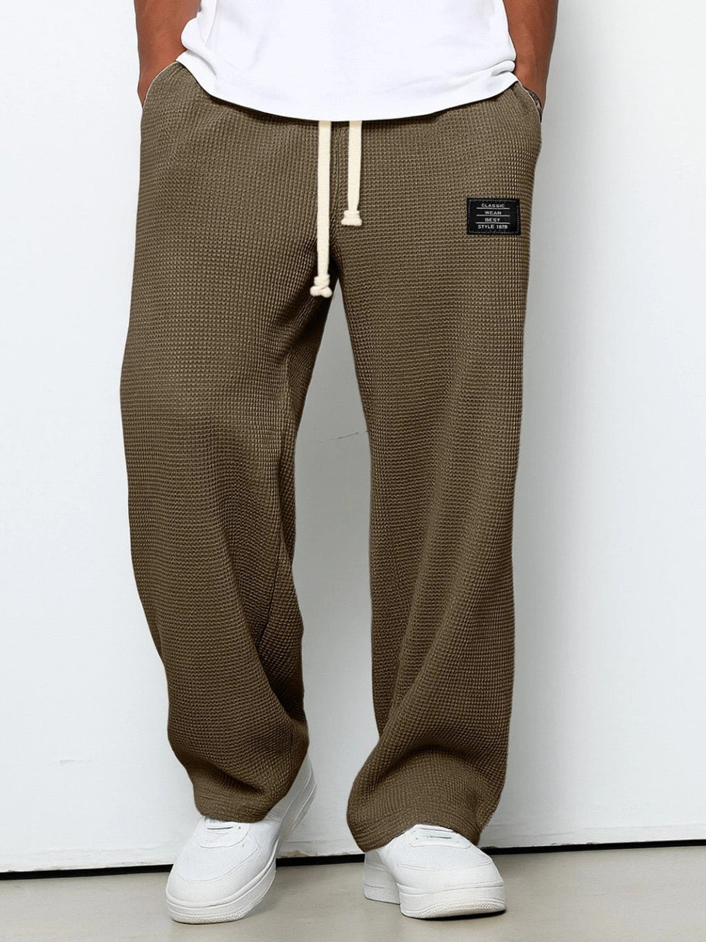 Breathable Relaxed Fit Adjustable Waist Casual Pants for Men | Everyday Wear