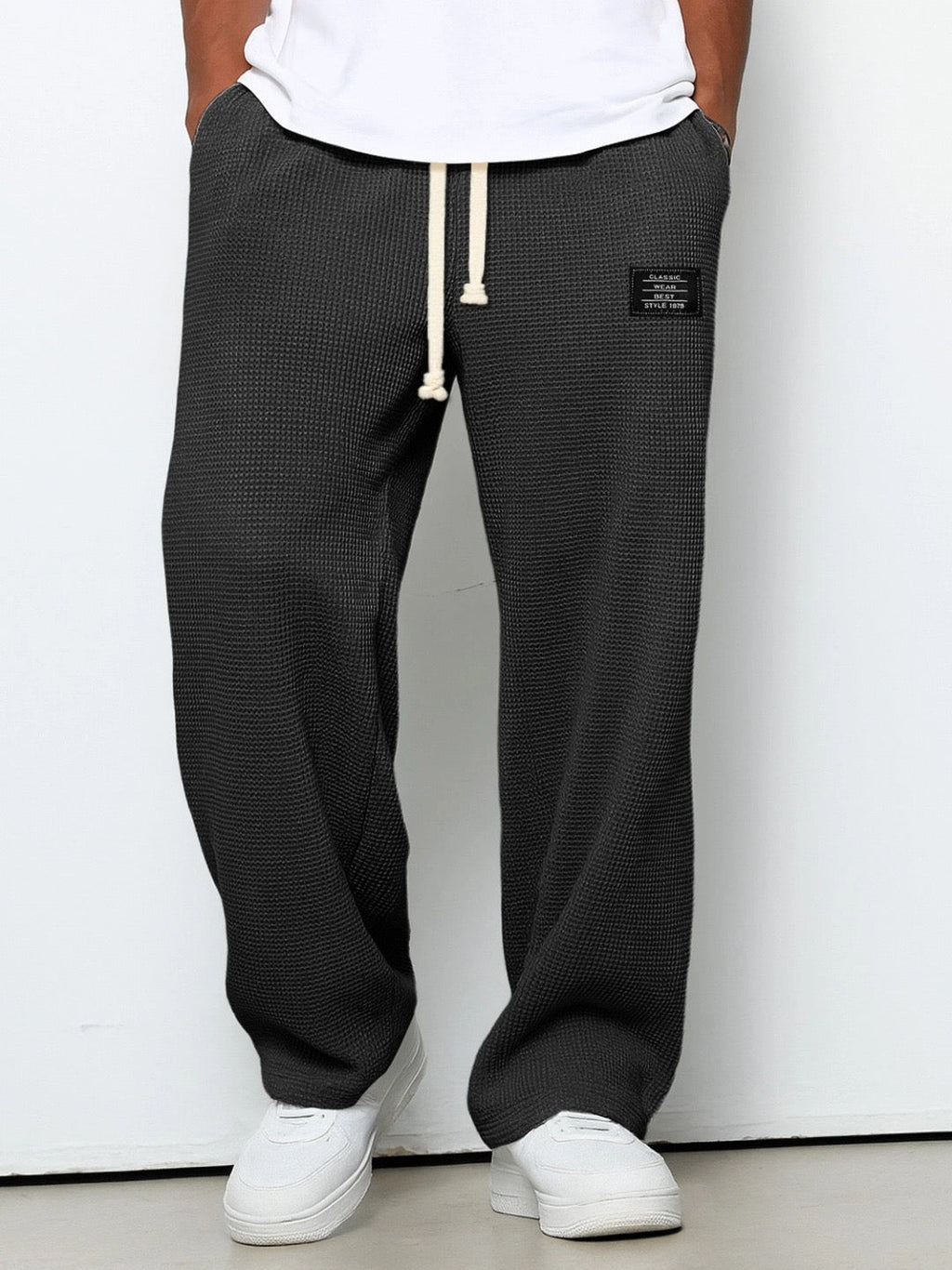 Breathable Relaxed Fit Adjustable Waist Casual Pants for Men | Everyday Wear