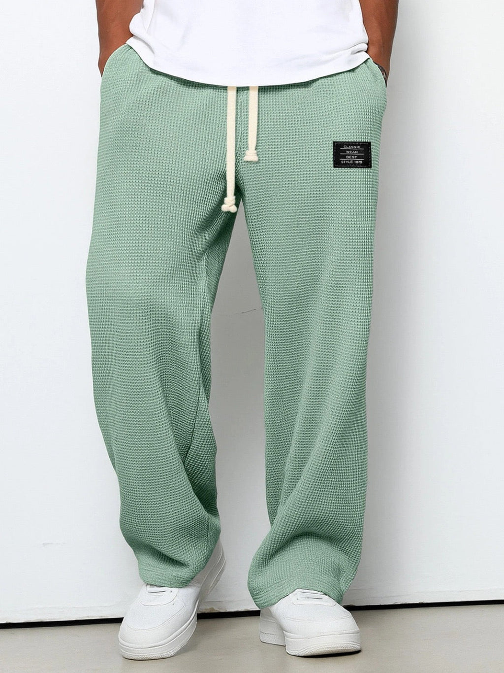 Breathable Relaxed Fit Adjustable Waist Casual Pants for Men | Everyday Wear