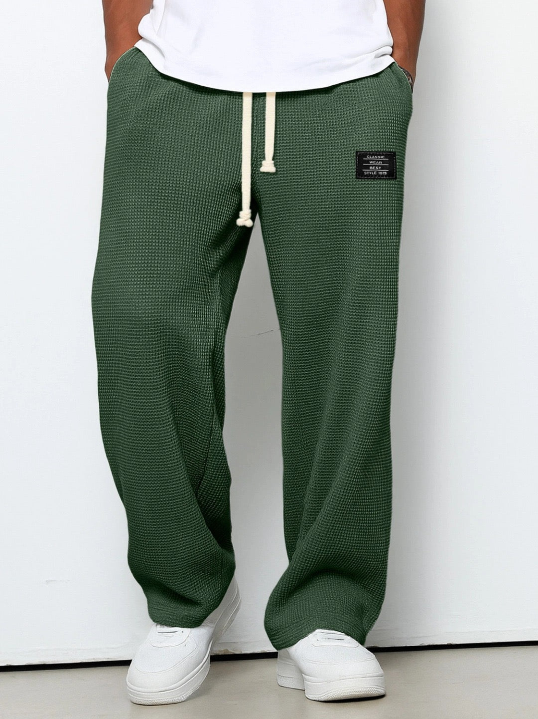 Breathable Relaxed Fit Adjustable Waist Casual Pants for Men | Everyday Wear