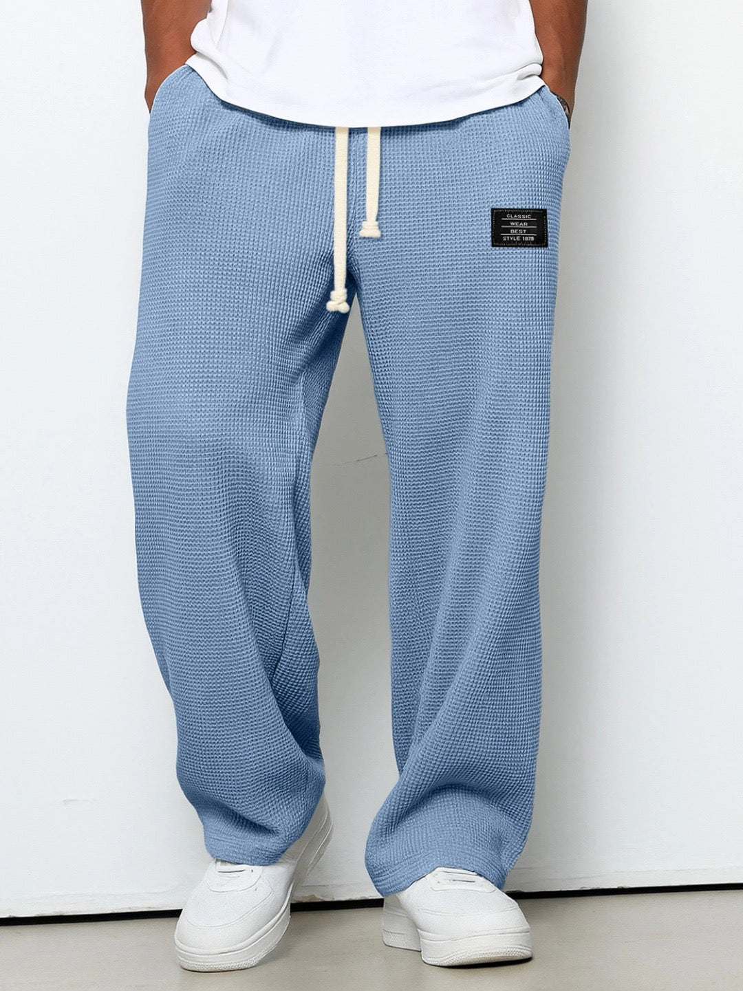 Breathable Relaxed Fit Adjustable Waist Casual Pants for Men | Everyday Wear