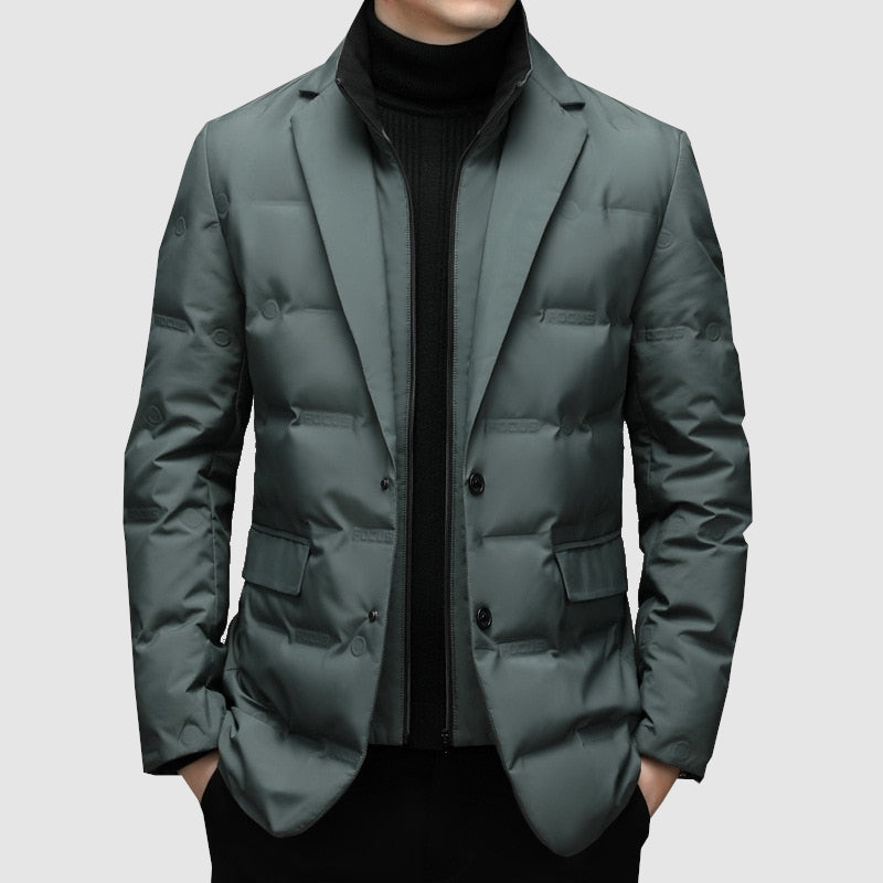 Men's Parka Jacket | Fitted Cut with Collar for Cold Weather