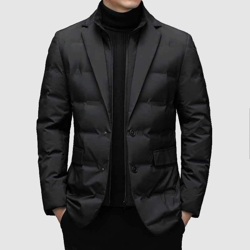 Men's Parka Jacket | Fitted Cut with Collar for Cold Weather