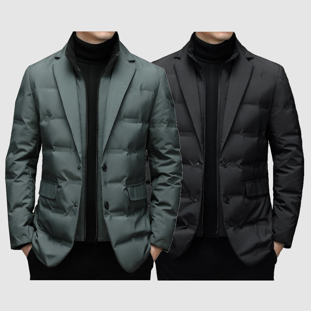 Men's Parka Jacket | Fitted Cut with Collar for Cold Weather