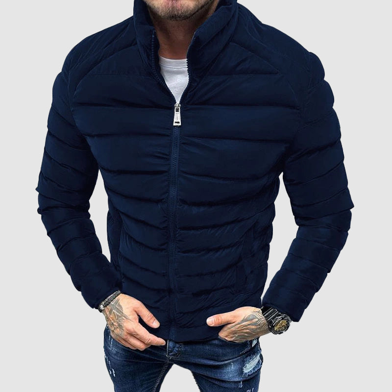 Men's Quilted Jacket | Warm Everyday Jacket with Zipper