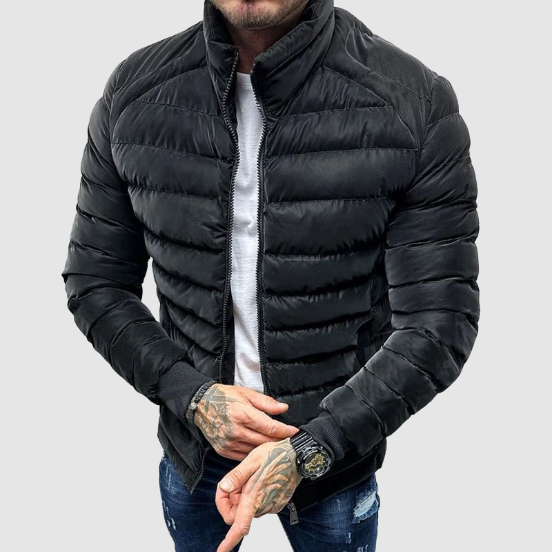 Men's Quilted Jacket | Warm Everyday Jacket with Zipper