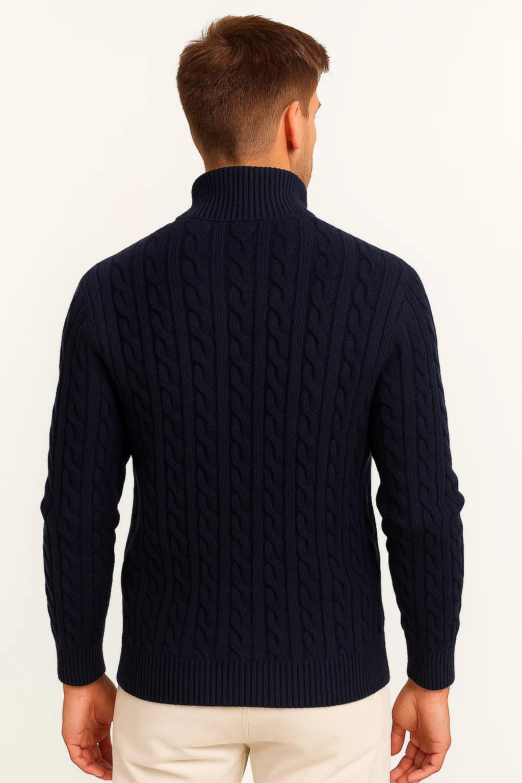 Men's Sweater | Cable Knit with Zipper