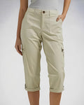 High Waist Straight Leg Cargo Pants with Adjustable Hem for Women
