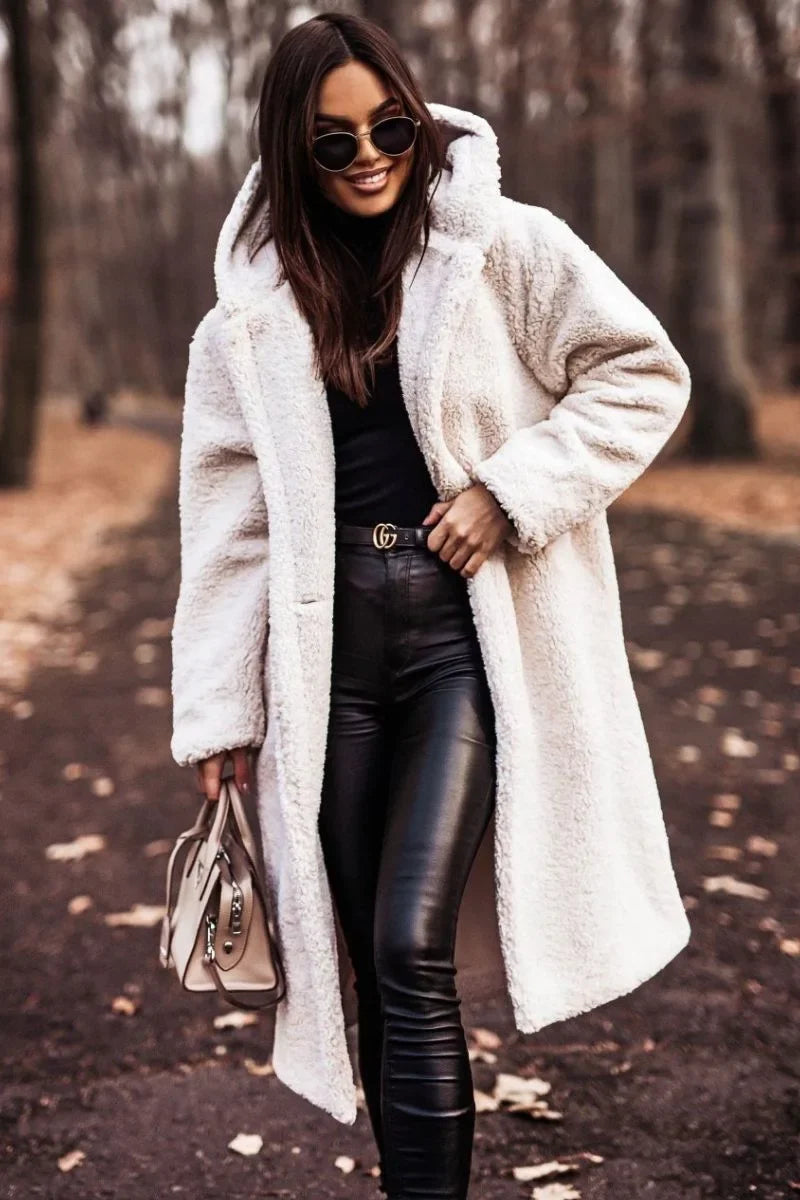Long Hooded Winter Coat for Women | Cold Weather Outerwear Below Hip Length